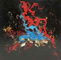 Tayler, Untitled, mixed media on canvas 90 x 90cm