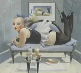 James McNaught, Untitled, gouache 28 x 31cm .