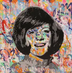 Elmo Hood, Untitled, acrylic on canvas 100 x 100cm