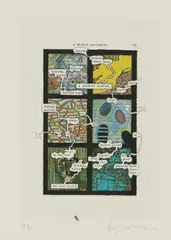 Tom Phillips, Untitled, each signed indistinctly in pencil and numbered '32/50' each 19.5 x 13.5cm