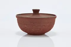 Lidded Bowl by Doyle Lane, 1960s, early 1960s Partially-glazed stoneware, sold Oct 2024