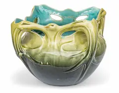 Hector Guimard, Glazed Ceramic Jardiniere, Ca. 1900, Ca. 1900