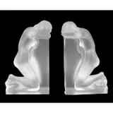 Lalique, Pair of Reverie Crystal Bookends