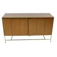 Paul McCobb, Calvin The Irwin Collection Sideboard, Nice original cabinet with brass trim and accordion doors