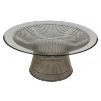 Warren Platner, Coffee Table with Round Glass Top