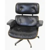 Charles and Ray Eames, for Herman Miller Lounge, 670 leather upholstered chair