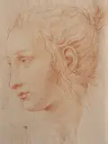 Rafael Santi, Portrait of a Woman, Early 16th century, Sanguine on handmade paper