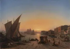 Ludwig Mecklenburg, Venice in the Evening Light, 1849, Oil on canvas