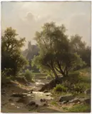 Adolf Chwala, Drying Stream, 1870s, Oil on canvas
