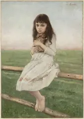 Josef Ženíšek, Compassion, 1891, Oil on canvas on cardboard