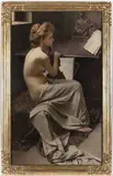 Josef Loukota, Sitting Violinist, 1902, Oil on canvas