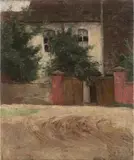 Miloš Jiránek, Driveway, Around 1905, Oil on cardboard