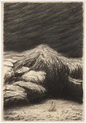 František Kobliha, Forsaken, 1910, Charcoal on paper