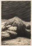František Kobliha, Forsaken, 1910, Charcoal on paper