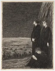 František Kobliha, Illustration for the Book "Mstivá Kantiléna, 1911, Charcoal, handmade paper