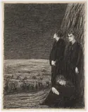 František Kobliha, Illustration for the Book "Mstivá Kantiléna, 1911, Charcoal, handmade paper