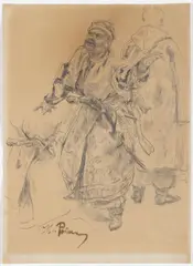Ilja Repin, Cossacks, 1880 - 1891, Pencil on paper