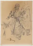 Ilja Repin, Cossacks, 1880 - 1891, Pencil on paper