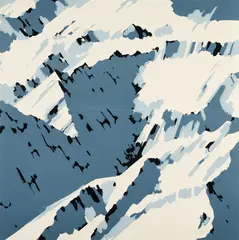 Gerhard Richter, Schweizer Alpen I (B2), 1961, Farbserigrafie auf leichtem Karton
