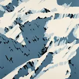 Gerhard Richter, Schweizer Alpen I (B2), 1961, Farbserigrafie auf leichtem Karton