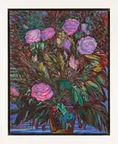 Ernst Fuchs, "Gegenlicht der blauen Stunde", 1988, Öl auf Leinwand