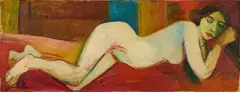 Otto Staiger, Liegender Akt, 1925, Öl auf Leinwand