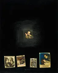 C. O. Paeffgen, Ohne Titel, 1972, Papier, Pergamentpapier, Reißnadeln und Lack auf Holz