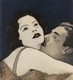C. O. Paeffgen, Ohne Titel (Greta Garbo), 1972, Acryl auf Fotoleinwand