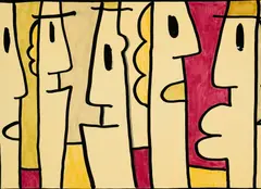 Thierry Noir, Ohne Titel, 1989, Lackfarbe auf Postkarte