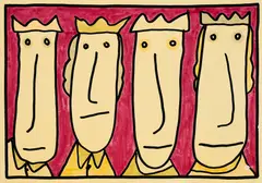 Thierry Noir, Ohne Titel, 1989, Lackfarbe auf Postkarte