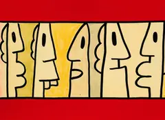 Thierry Noir, Ohne Titel, 1989, Lackfarbe auf Postkarte