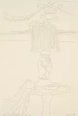 Peter Blake, "Algonquin Motel, New York", 1983, Grafit auf Velin