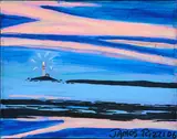 James Rizzi, "Sunset at the cape", 2006, Acryl auf Leinwand