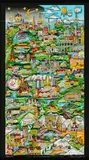 Charles Fazzino, In a Deutschland State of Mind, Farbserigrafie, Strasssteine und Glitzerpartikel (3D-Grafik) auf leichtem Karton