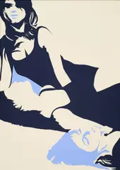 Werner Berges, Drillinge, 1968, Farbserigrafie auf Karton