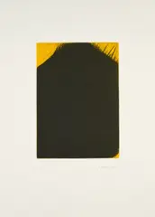 Schwarzes Haus by Arnulf Rainer, 2001, Farbradierung auf Hahnemühle (Wasserzeichen), sold Nov 2023