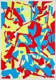 Imi Knoebel, Ohne Titel (Messerschnitt), 1993, Farbserigrafie auf leichtem Karton