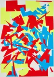 Imi Knoebel, Ohne Titel (Messerschnitt), 1993, Farbserigrafie auf leichtem Karton
