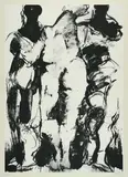 Markus Lüpertz, Die drei Grazien, Farbserigrafie auf leichtem Karton