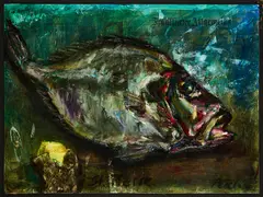 Albrecht Gehse, "St. Pierre", 2002, Mischtechnik, collagiert auf Spanplatte