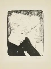 Geschwister by Erich Heckel, 1929, Lithografie auf dünnem Japan, sold Jan 2024