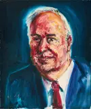 Albrecht Gehse, Entwurf für das Kanzlerporträt Helmut Kohl, 2002, Öl auf Leinwand