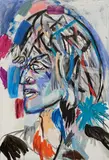 Maria Zerres, "Ingeborg Bachmann", 2008, Öl auf Leinwand