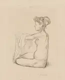Edvard Munch, Woman Putting on her Nightgown, 1896, Radierung auf ARCHES (Wasserzeichen)