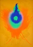 Otto Piene, Feuergeier, 1973, Farbserigrafie auf leichtem Karton