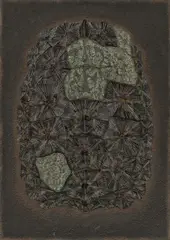 Dmitri Plavinsky, Schildkrötenpanzer, 1992, Mischtechnik auf Leinwand