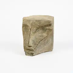 Kopf 107 by Dietrich Klinge, 1997, Bronze, hellgrau patiniert, sold Oct 2023