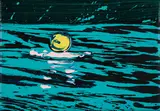 Cornelius Völker, Schwimmer, 1996, Öl auf Leinwand