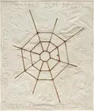 Ida Ekblad, Ohne Titel, 2010, Beton, Gips, Eisen, Draht und Stroh in Rahmen gegossen