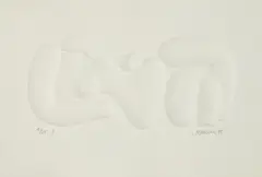 Miguel Ortiz Berrocal, Ohne Titel, 1998, Prägedruck auf Bütten